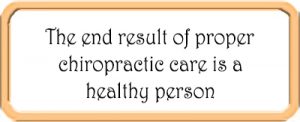 Chiropractic patients are healthy
